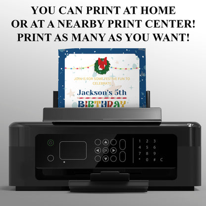 Mickey Mouse Christmas Party Invitation Template | Santa Christmas Party Invite - CreativeRino