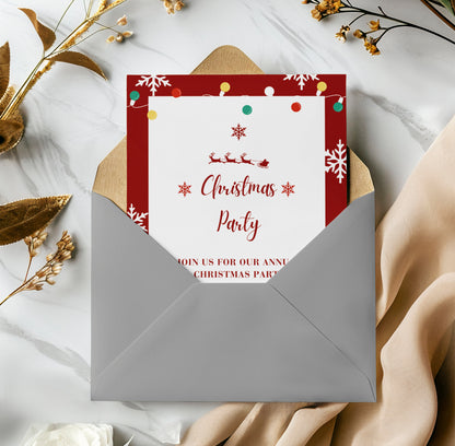 Christmas Party Invitation Template | Christmas Holiday Party Invite - CreativeRino
