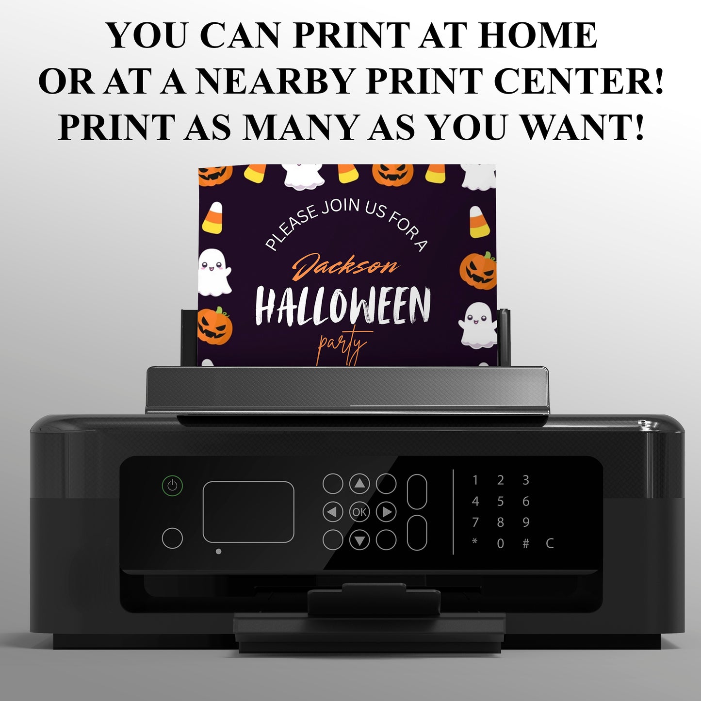 Cocomelon Halloween Birthday Party Invitation Template