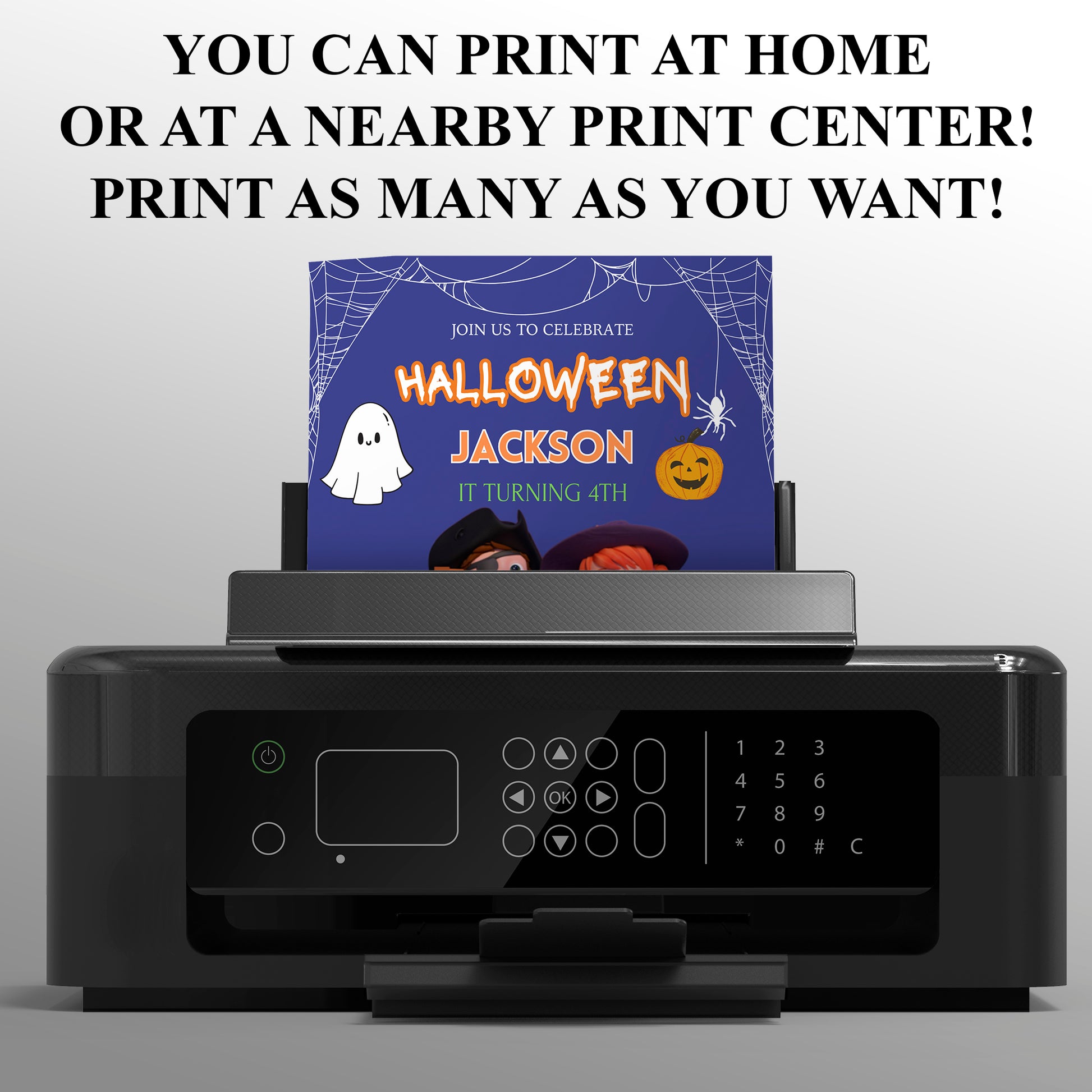 Cocomelon Halloween Birthday Invitation Template - CreativeRino