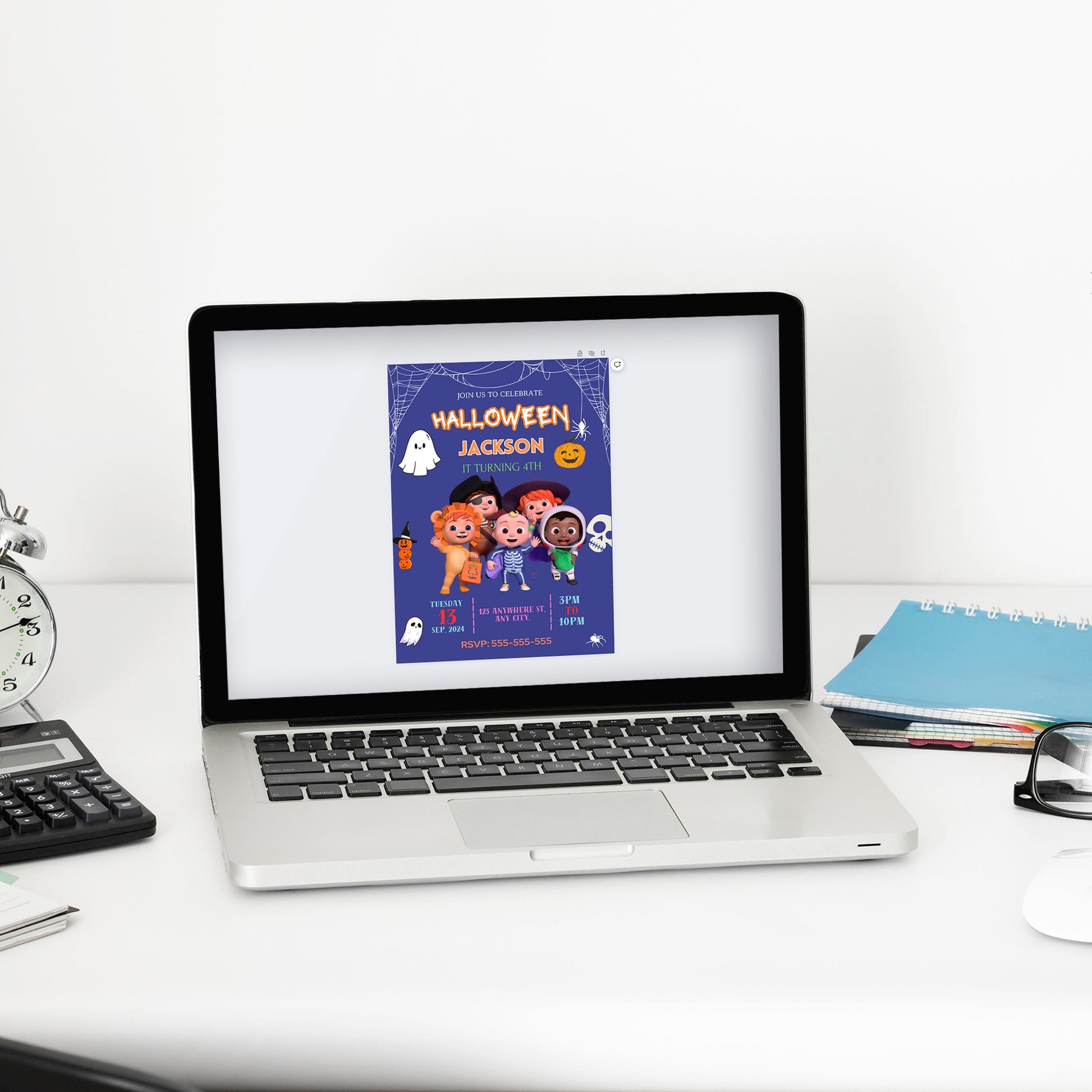 Cocomelon Halloween Birthday Invitation Template - CreativeRino