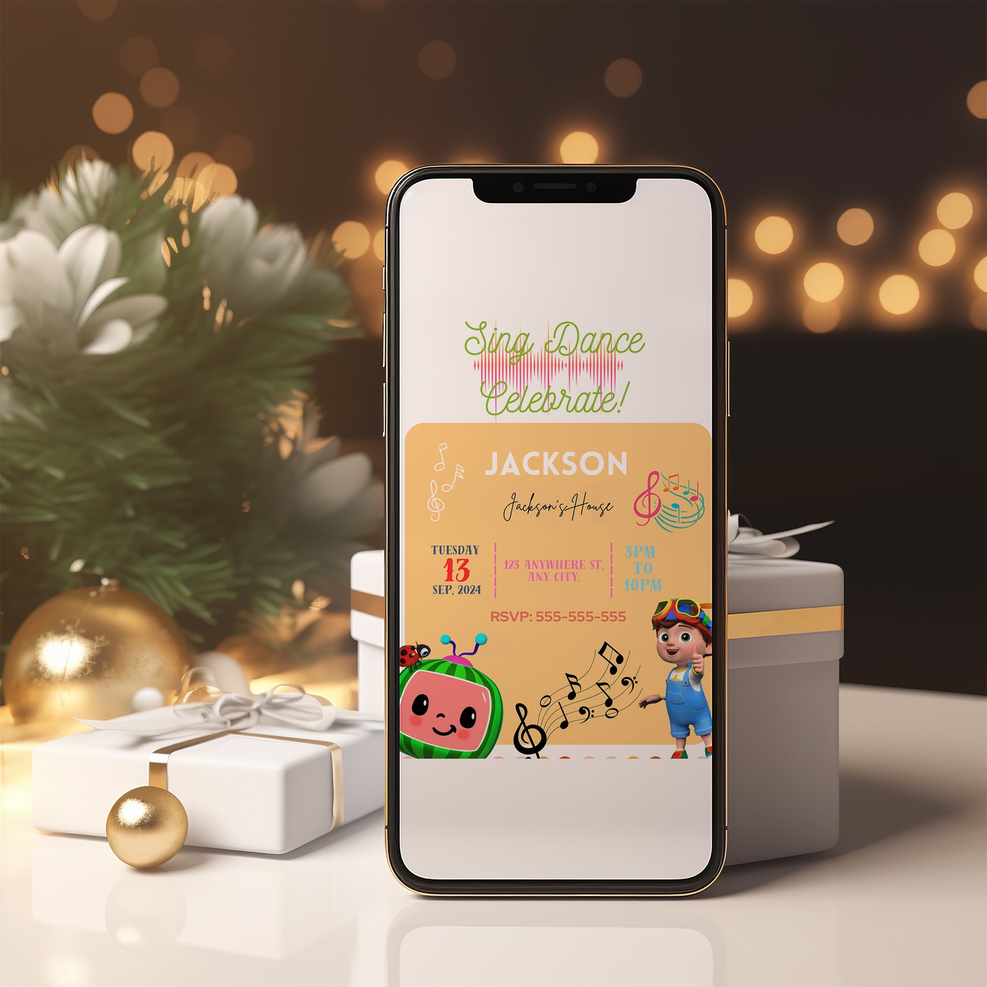 Cocomelon Birthday Invitation Template - CreativeRino