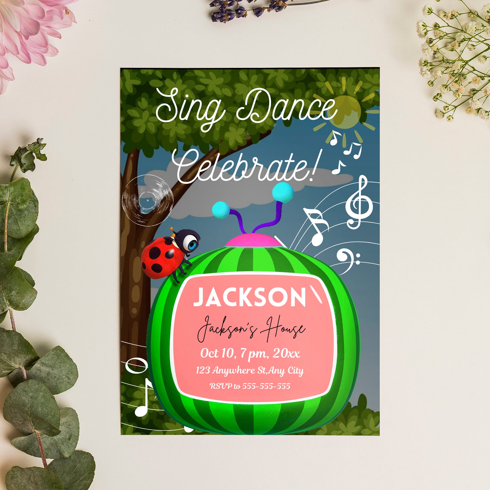 Cocomelon Birthday Invitation Template - CreativeRino