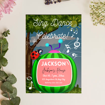 Cocomelon Birthday Invitation Template - CreativeRino