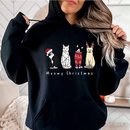 Cozy Christmas Fleece Hoodie for Women | Festive Graphic Pullover Sweatshirt with Drawstring | Ultimate Holiday Comfort Wear eprolo