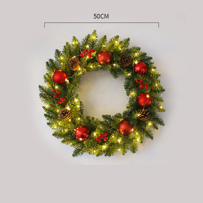 Multi-Size Christmas Rattan Wreath (30-60cm) | Door & Window Holiday Scene Decoration