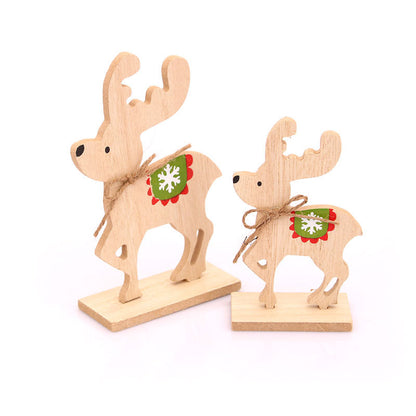 DIY Wooden Christmas Deer Ornament Kit | Plaid & Rustic Desktop Assembly Decor Gift