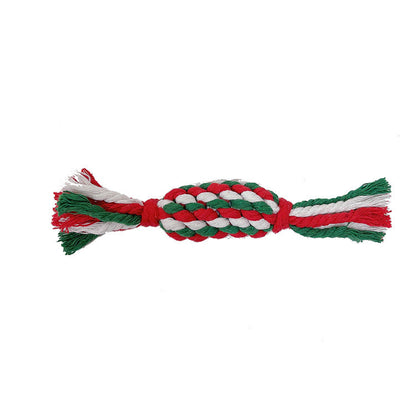 Christmas Pet Gift Set: Hand-Woven Cotton Rope Dog Toys | Teeth Grinding & Bite Resistant eprolo