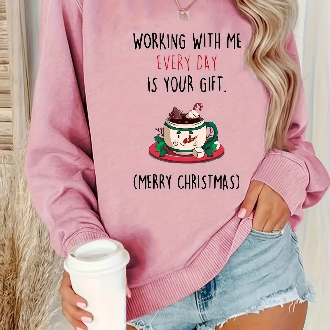 The Ultimate Cozy Christmas Sweatshirt | Plush Fleece Crewneck Pullover | Oversized Holiday Loungewear for Women