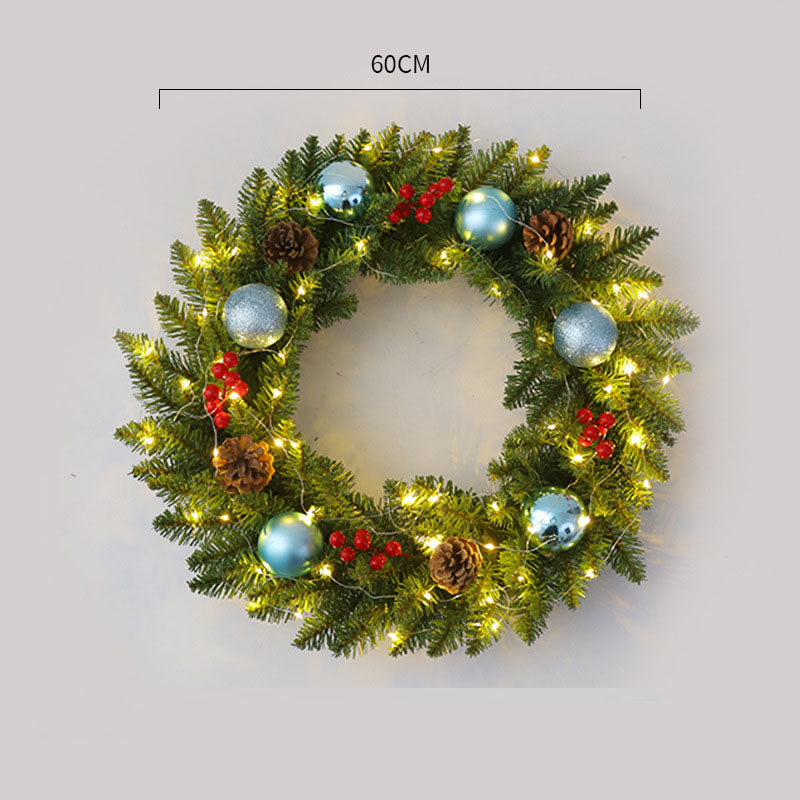 Multi-Size Christmas Rattan Wreath (30-60cm) | Door & Window Holiday Scene Decoration