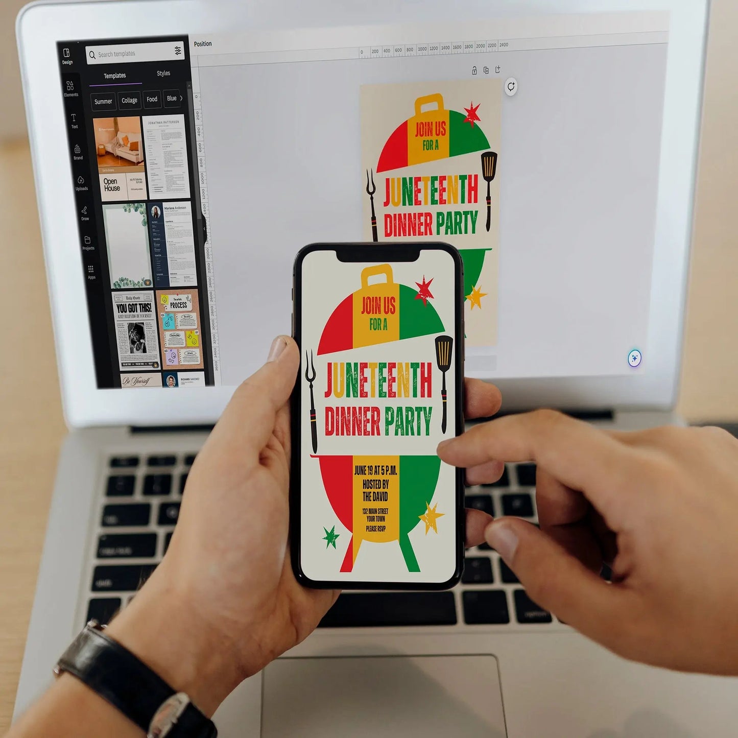 Juneteenth Invitation Template | Juneteenth Dinner Party Invite - CreativeRino