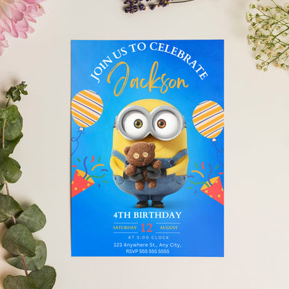 Despicable Me Birthday Invitation Template - CreativeRino