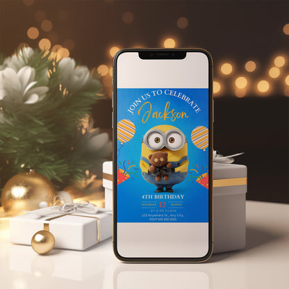 Despicable Me Birthday Invitation Template - CreativeRino