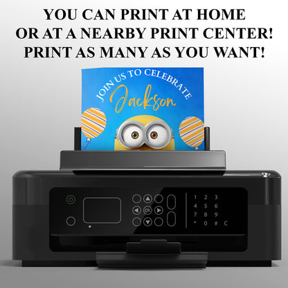 Despicable Me Birthday Invitation Template - CreativeRino