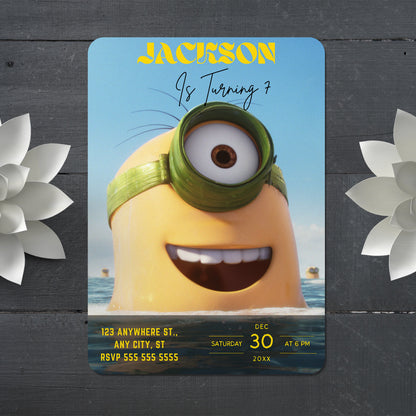 Despicable Me Birthday Invitation Template - CreativeRino