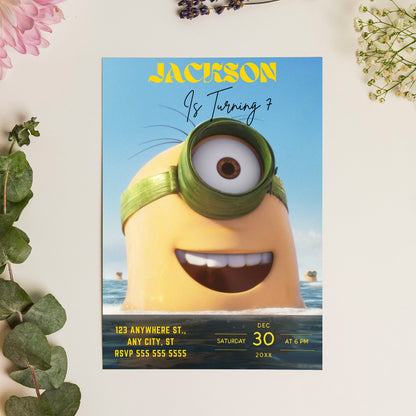Despicable Me Birthday Invitation Template - CreativeRino