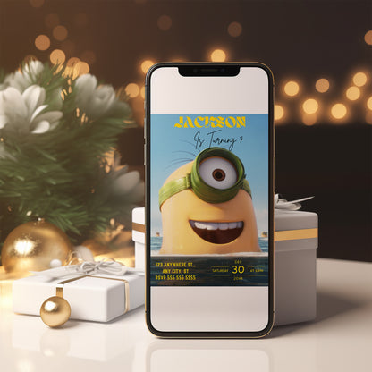 Despicable Me Birthday Invitation Template - CreativeRino