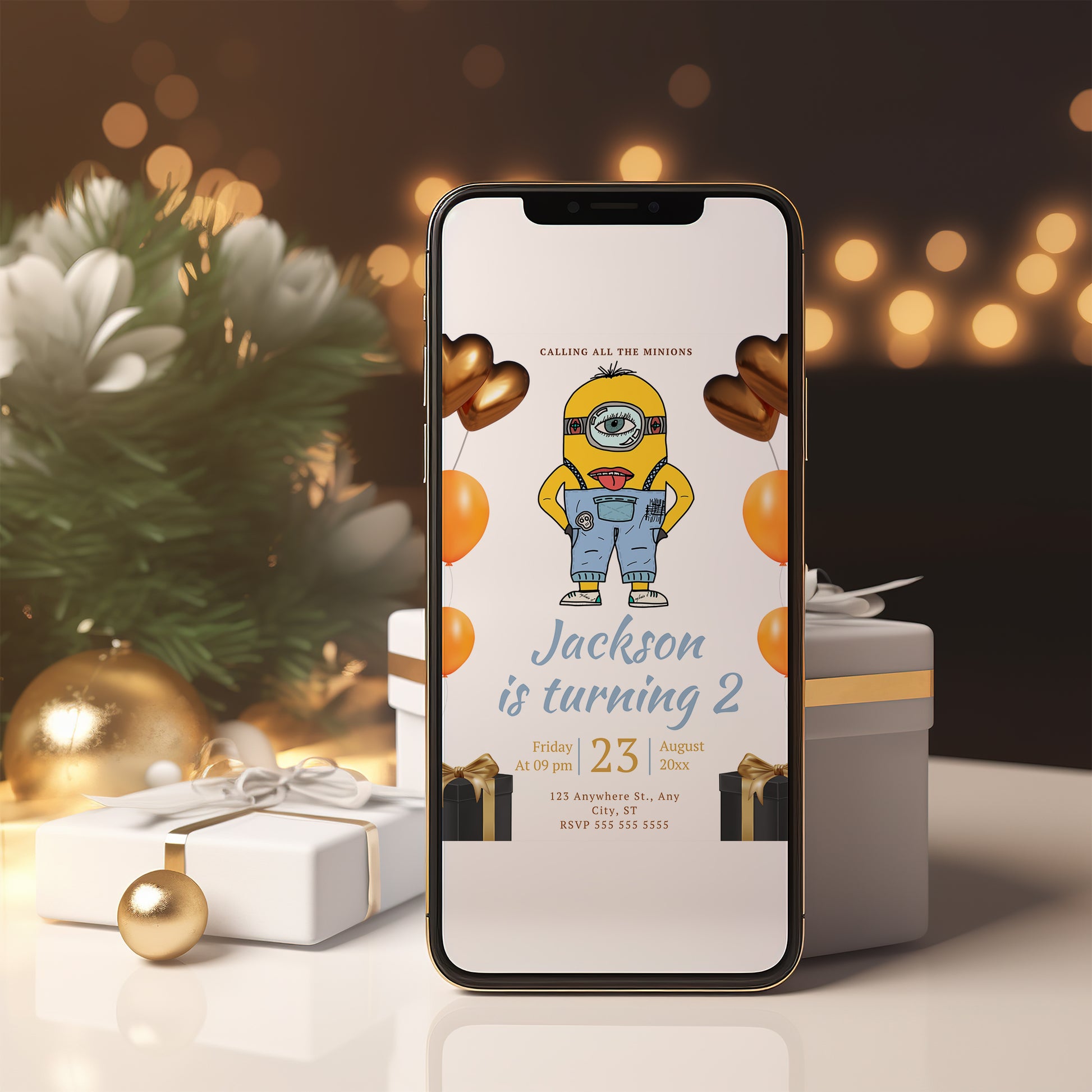 Despicable Me Birthday Invitation Template - CreativeRino