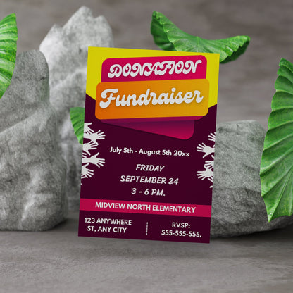 Donation Fundraiser Flyer Template CreativeRino
