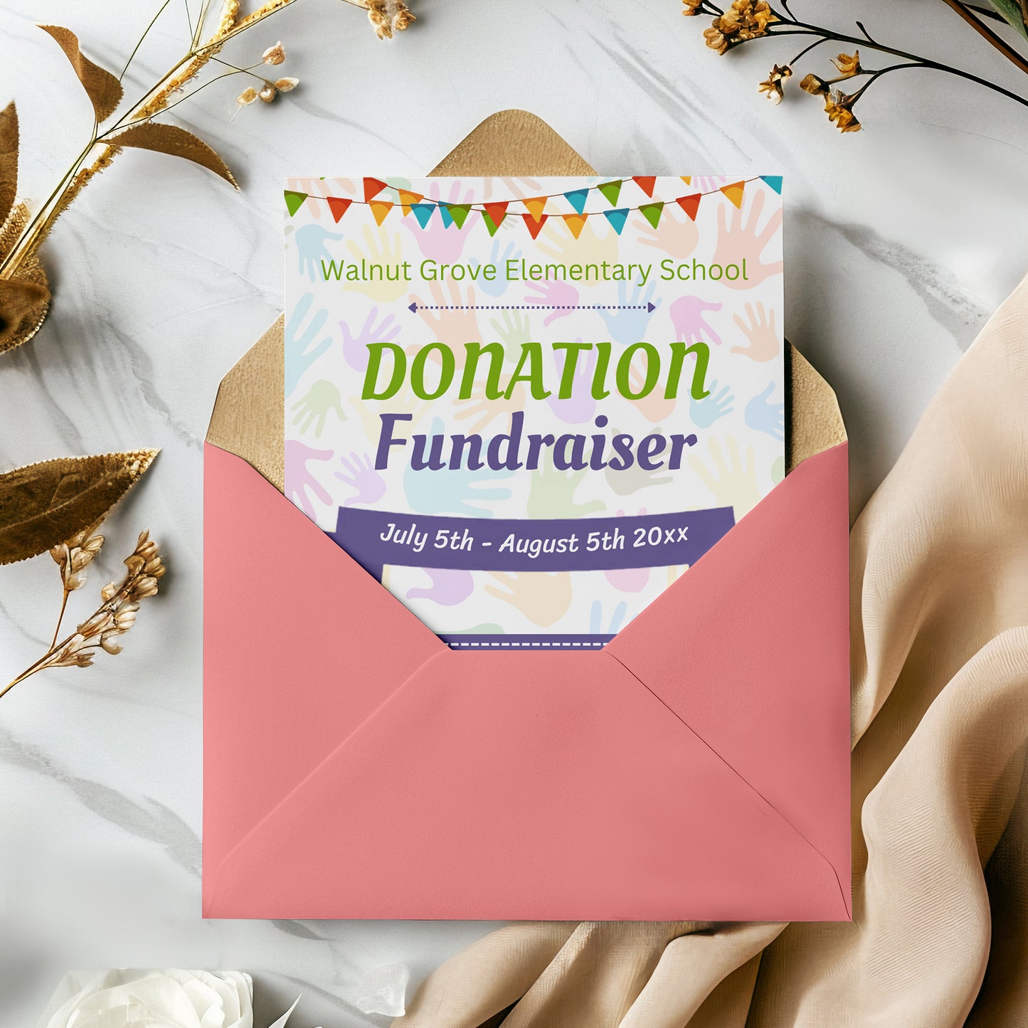 Donation Fundraiser Flyer Invite Template