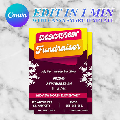 Donation Fundraiser Flyer Template CreativeRino