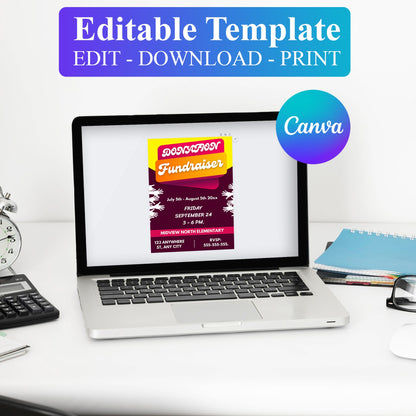 Donation Fundraiser Flyer Template CreativeRino