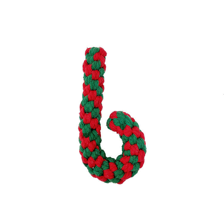 Christmas Pet Gift Set: Hand-Woven Cotton Rope Dog Toys | Teeth Grinding & Bite Resistant eprolo