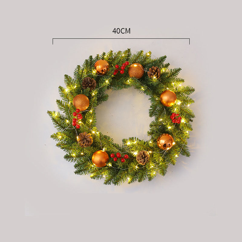 Multi-Size Christmas Rattan Wreath (30-60cm) | Door & Window Holiday Scene Decoration