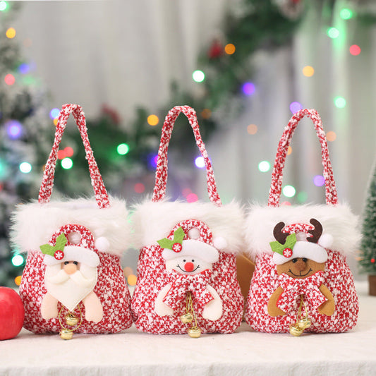 Festive Handheld Christmas Eve Apple Bag | Creative Candy & Gift Treat Pouch with Handle eprolo
