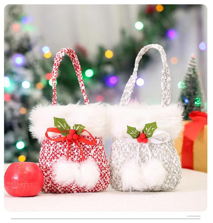Festive Handheld Christmas Eve Apple Bag | Creative Candy & Gift Treat Pouch with Handle eprolo