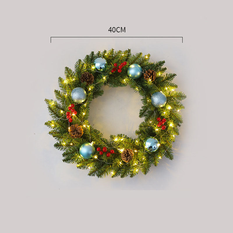 Multi-Size Christmas Rattan Wreath (30-60cm) | Door & Window Holiday Scene Decoration