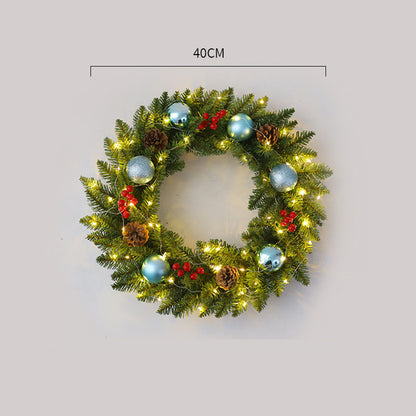 Multi-Size Christmas Rattan Wreath (30-60cm) | Door & Window Holiday Scene Decoration