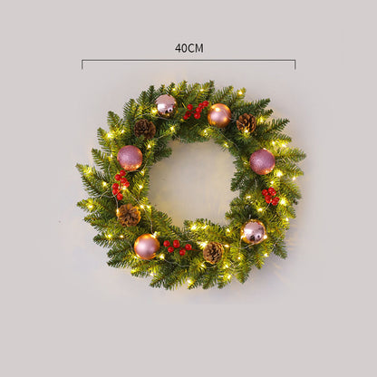 Multi-Size Christmas Rattan Wreath (30-60cm) | Door & Window Holiday Scene Decoration