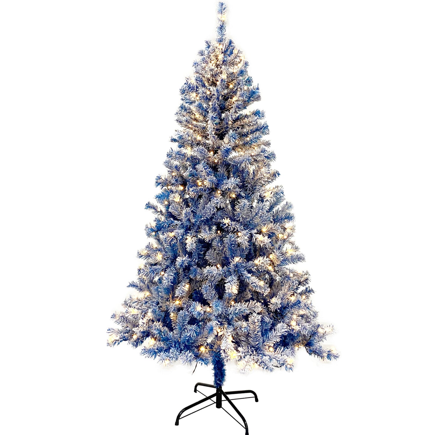 6FT Pre-Lit Snow Flocked Artificial Fir Christmas Tree Decor | Hinged, 750 Tips eprolo