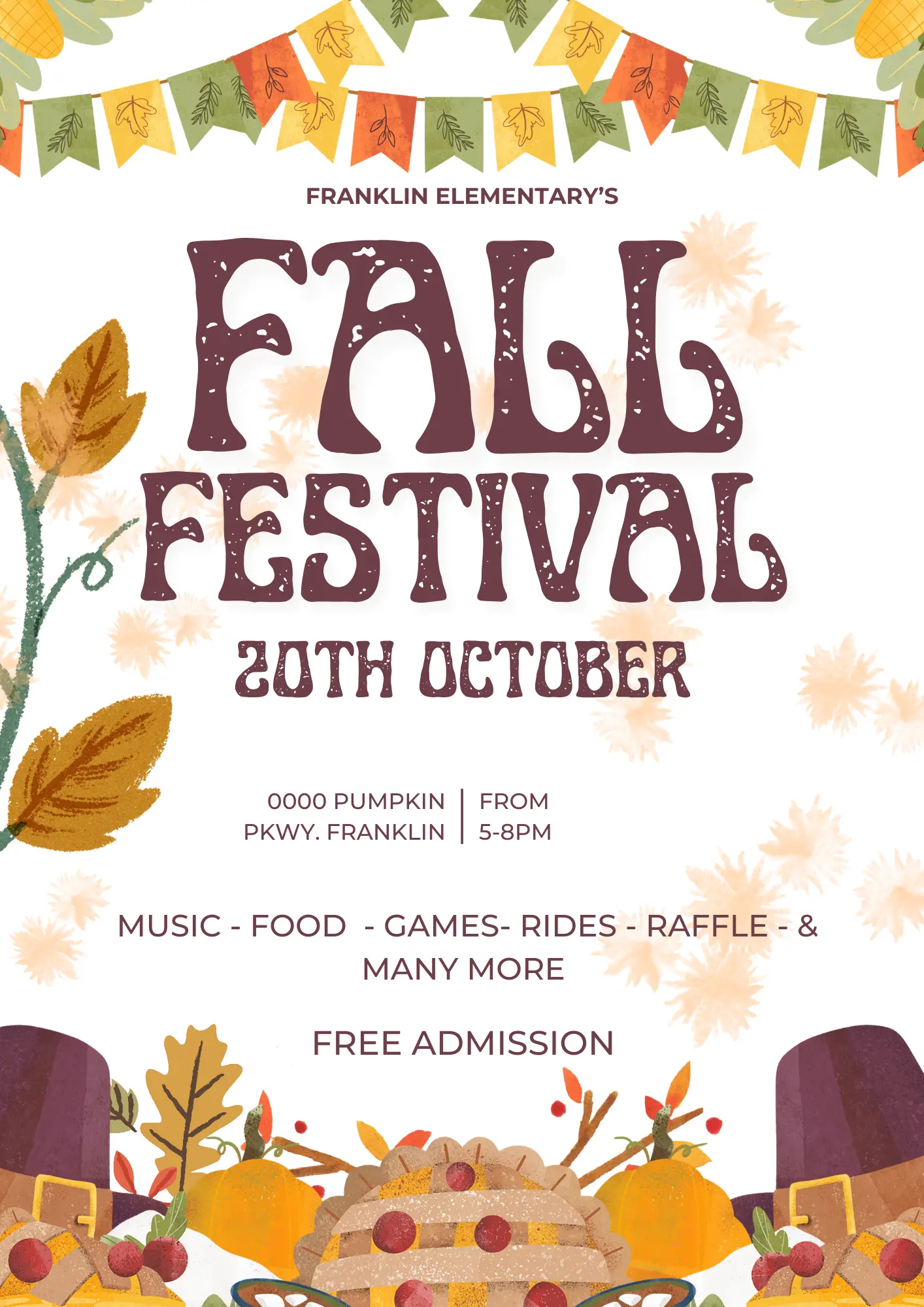 Fall Festival Invitation Template | Fall Festival Flyer - CreativeRino