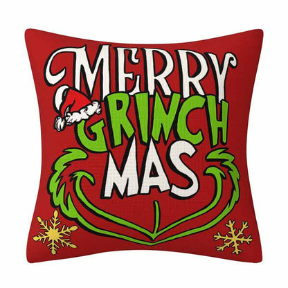 Grinch Christmas Pillow Cover Amazon Home Christmas Decoration Cushion Sofa Pillowcase Combination eprolo