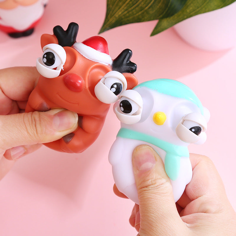 Squint & Squeeze Christmas Stress Relief Toy | Funny Pinching & Staring Holiday Gag Gift eprolo