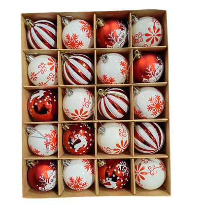20-Piece Deluxe Christmas Ball Set (6cm) | Shatterproof Electroplated Plastic Ornaments Decor eprolo