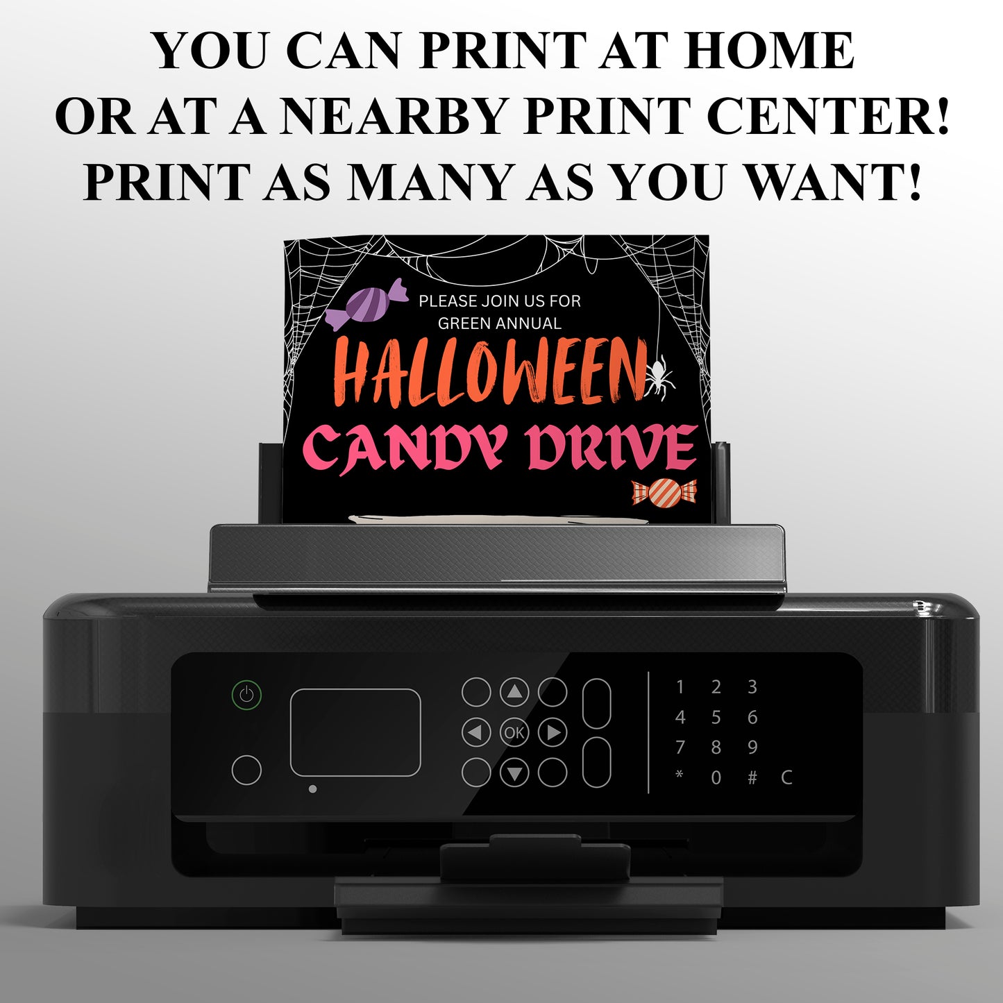 Halloween Candy Drive Invitation Template