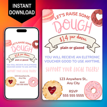 Halloween Donuts Invitation Template - CreativeRino