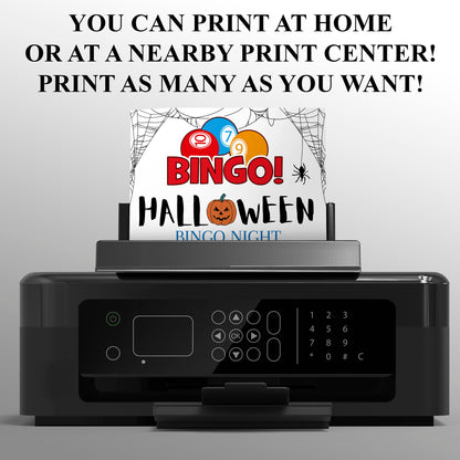 Bingo Night Halloween Fundraiser Invitation Template - CreativeRino