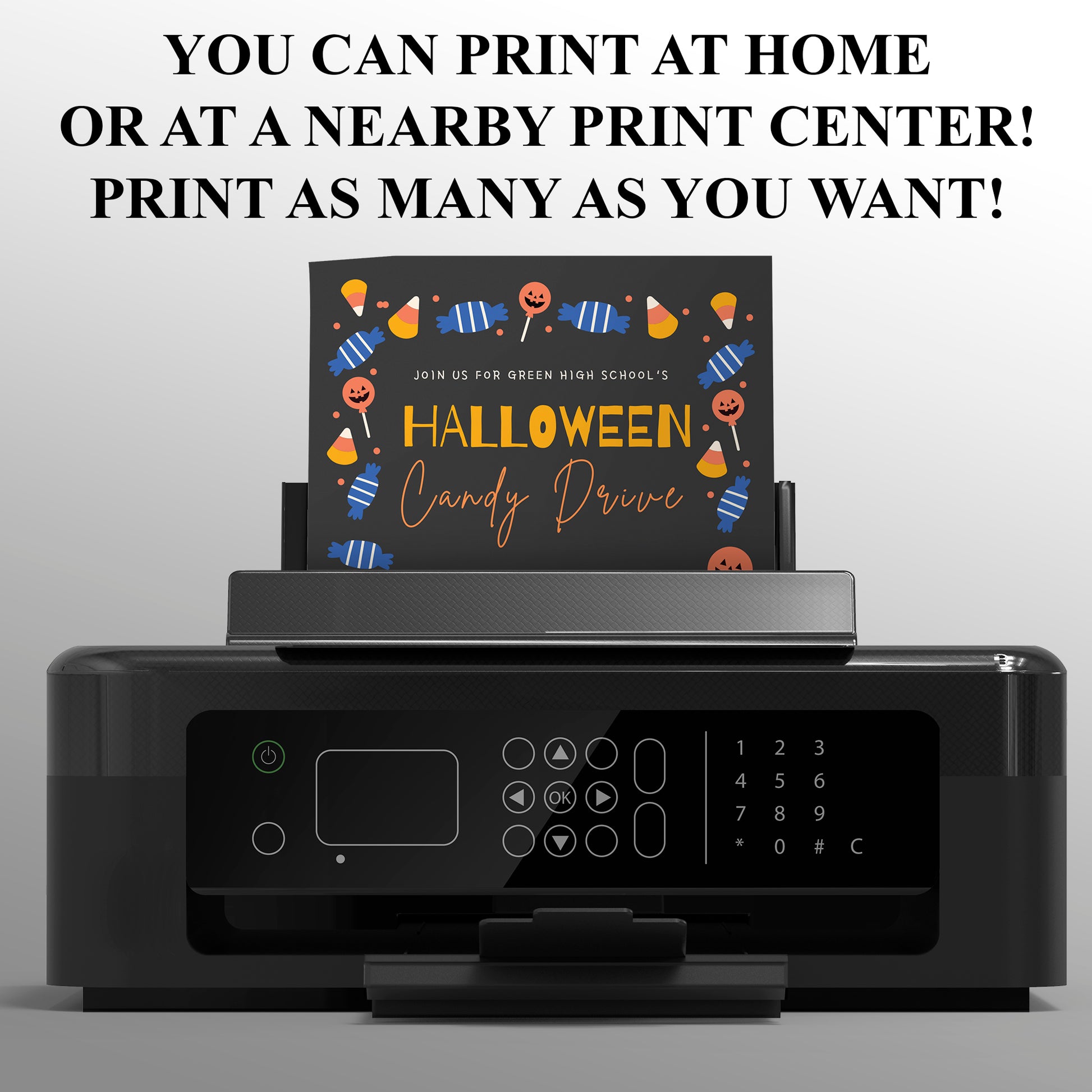 Halloween Candy Drive Invitation Template - CreativeRino