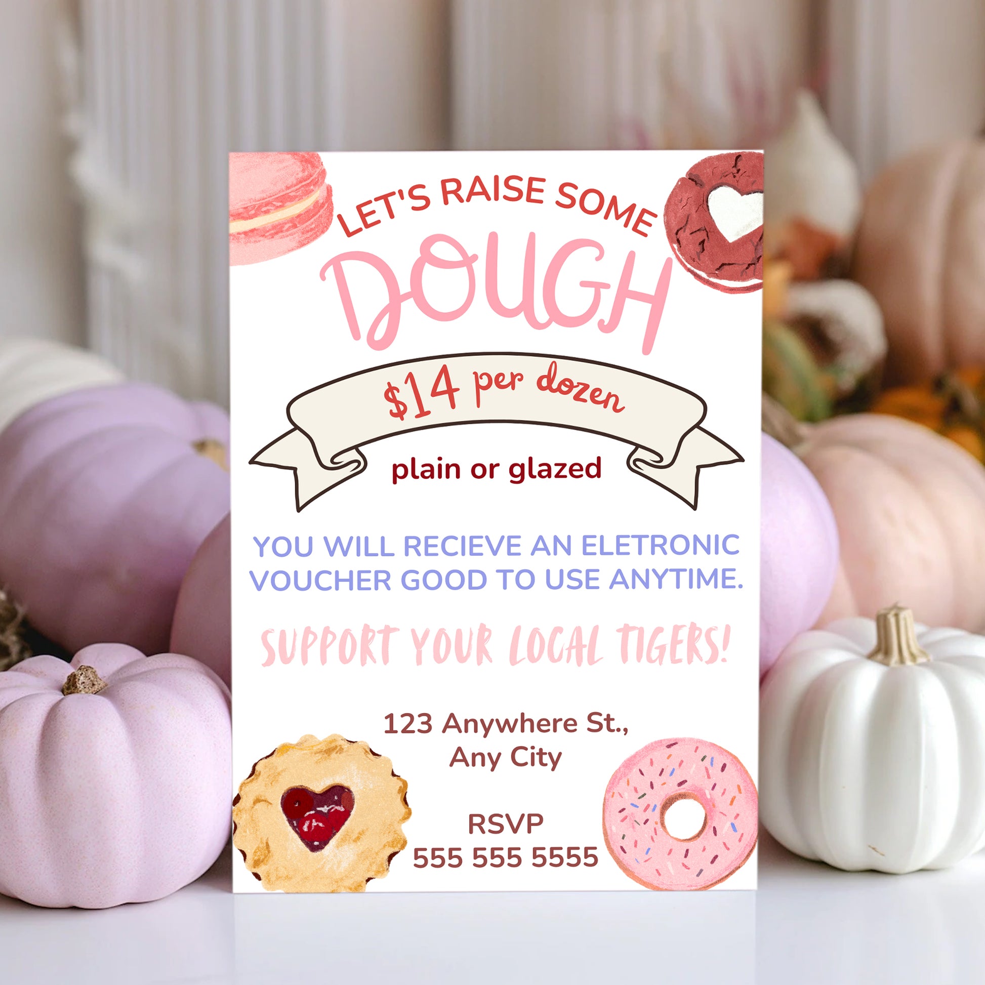Halloween Donuts Invitation Template - CreativeRino