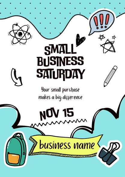 Small Business Saturday Invitation Flyer Template - CreativeRino