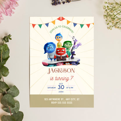 Inside Out Birthday Invitation Template - CreativeRino