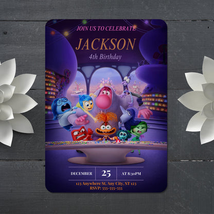 Inside Out Birthday Invitation Template - CreativeRino