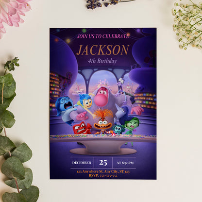 Inside Out Birthday Invitation Template - CreativeRino