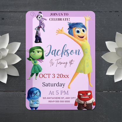 Inside Out Birthday Invitation Template - CreativeRino