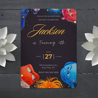 Inside Out Birthday Invitation Template - CreativeRino