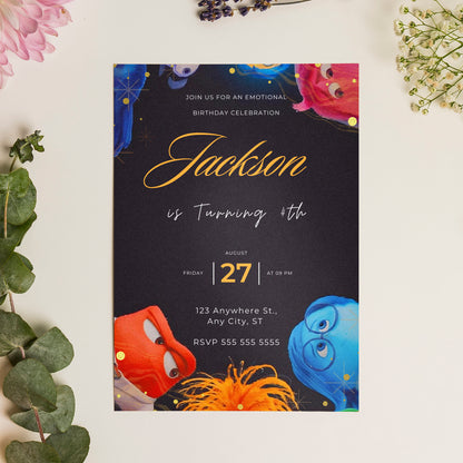 Inside Out Birthday Invitation Template - CreativeRino